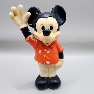 1977 Mickey Mouse Figure 4'' Gabriel Industries Walt Disney Vintage Plastic